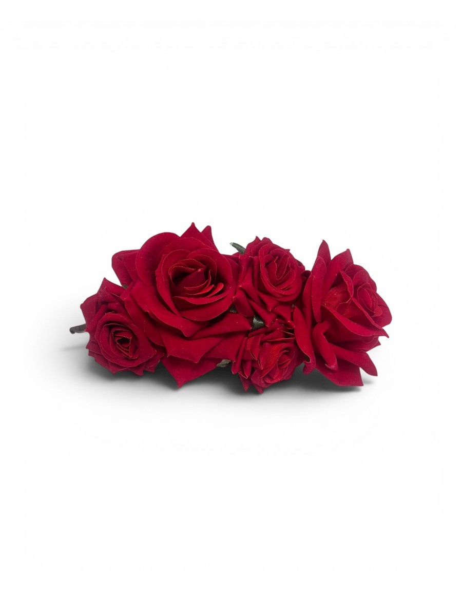 Corona rosas terciopelo