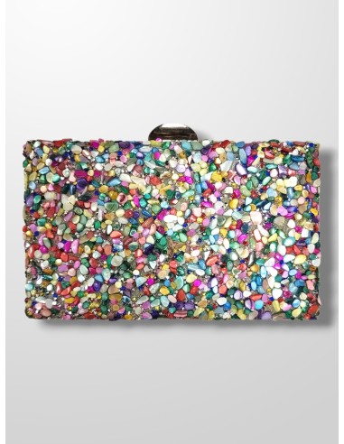 Clutch con piedras arcoiris