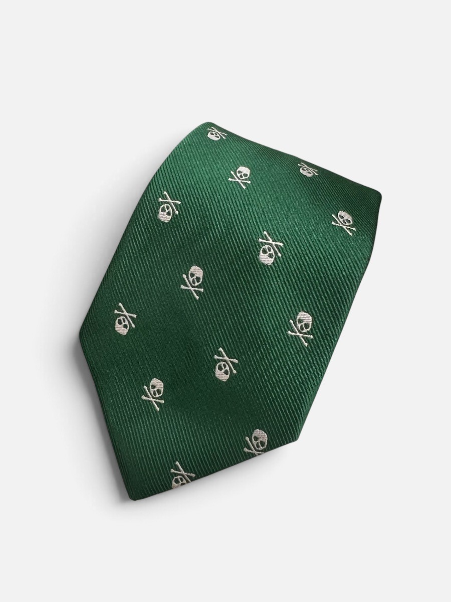 Corbata verde Calaveras