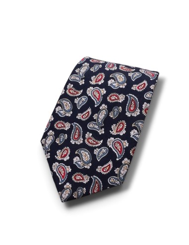 Corbata azul con cachemir