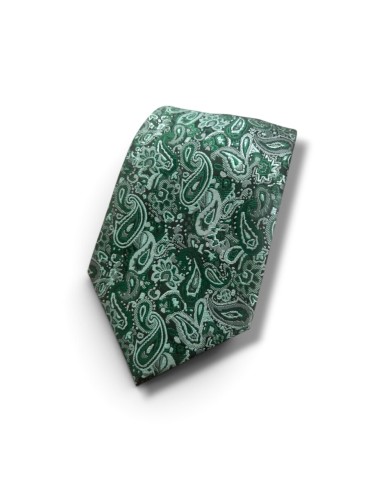 Corbata verde con cachemir