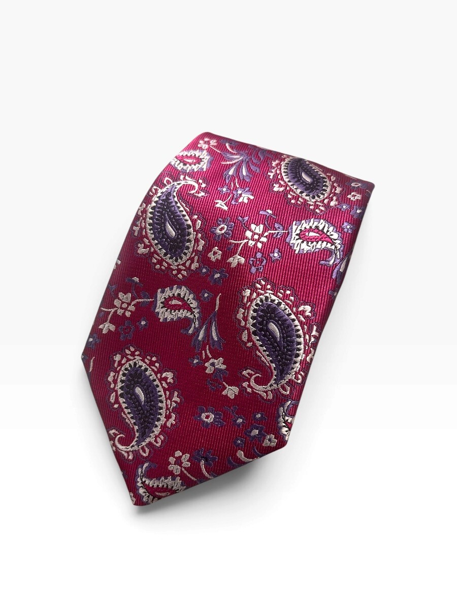 Corbata buganvilla con cachemir