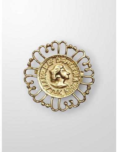 Broche dorado moneda blonda