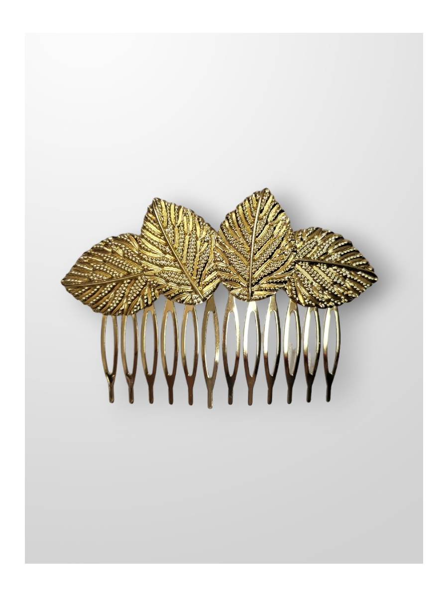 Peinecillo dorado hojas