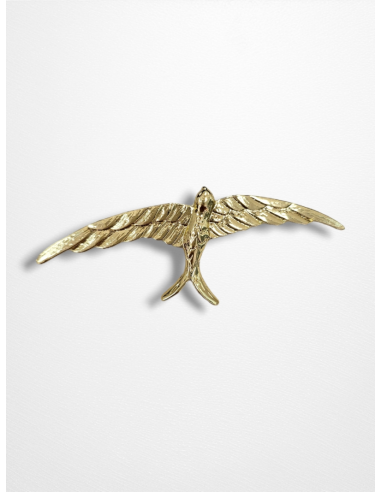 Broche dorado golondrina