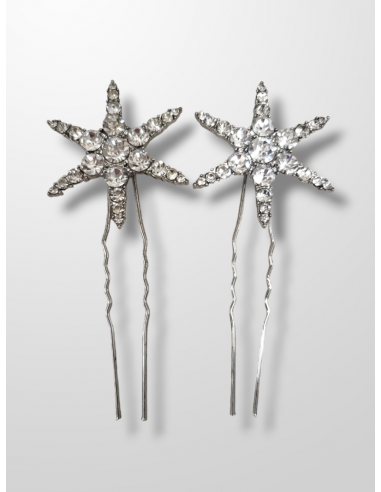 Horquillas estrellas plateadas