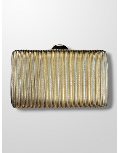 Clutch dorado drapeado