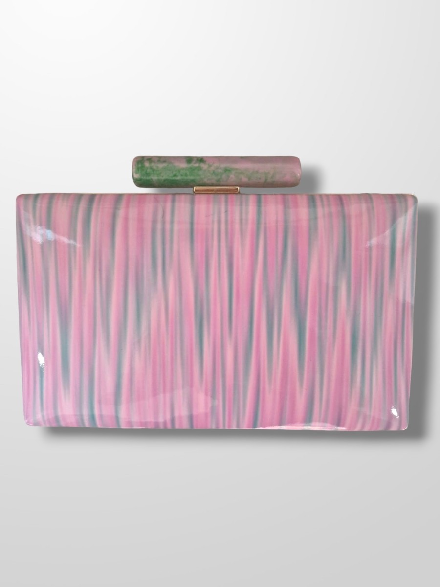 Clutch acolchado Rayas