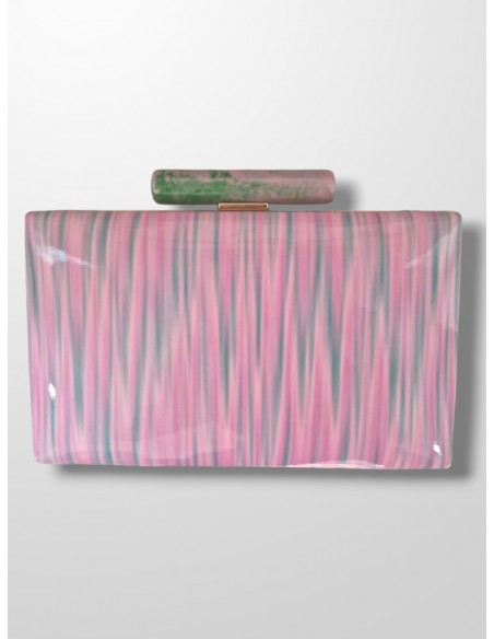 Clutch acolchado Rayas