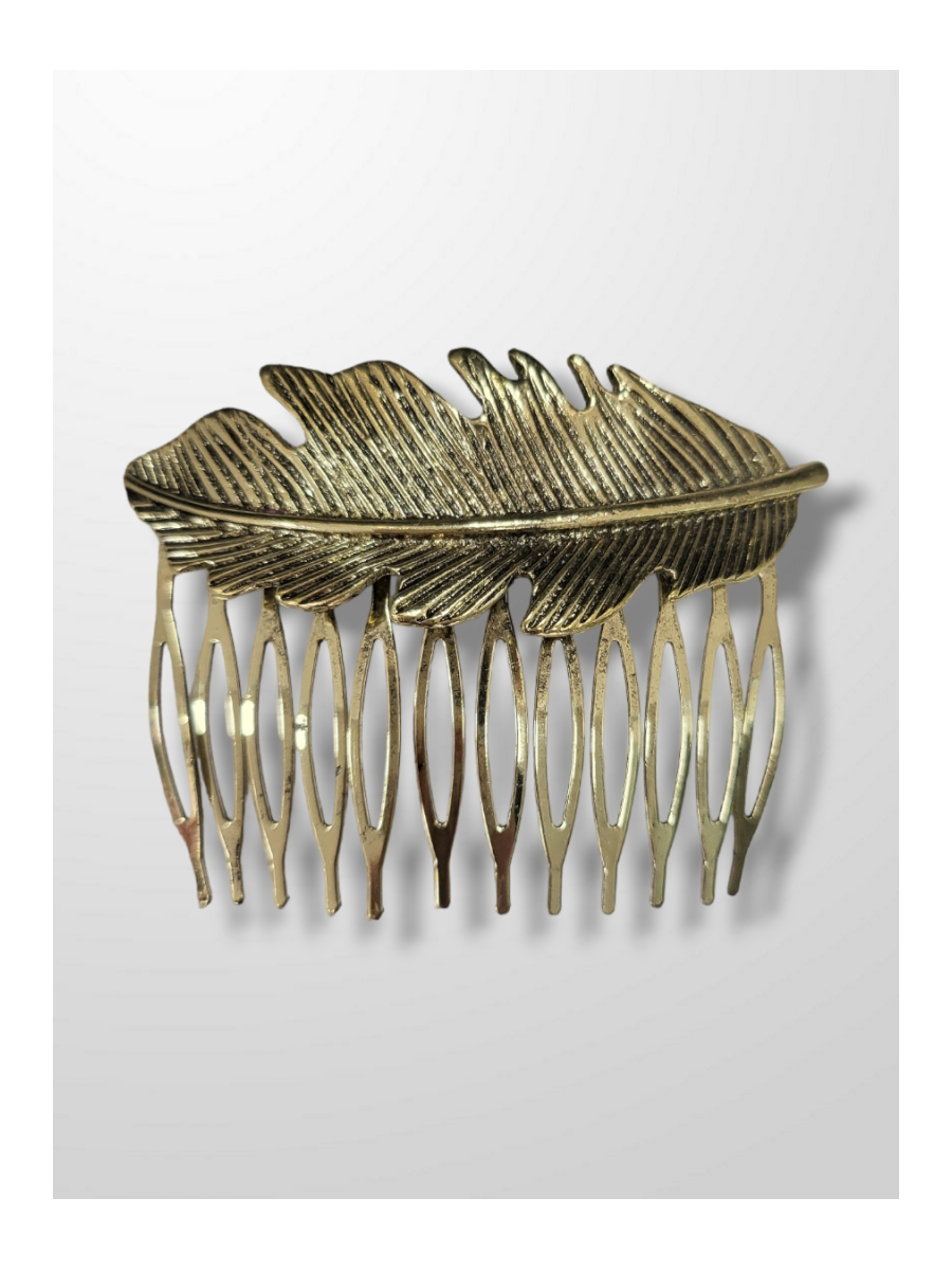 Peinecillo bronce pluma