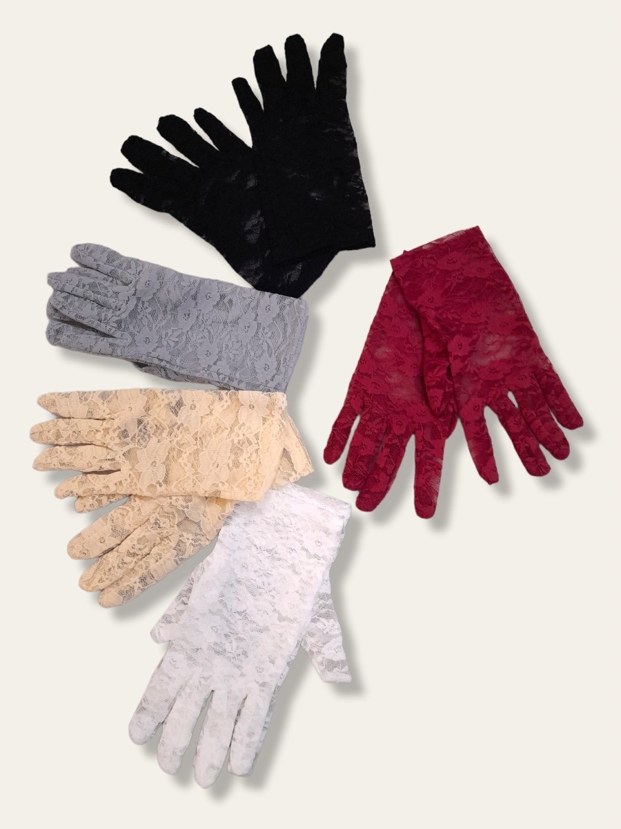 Guantes encaje cortos