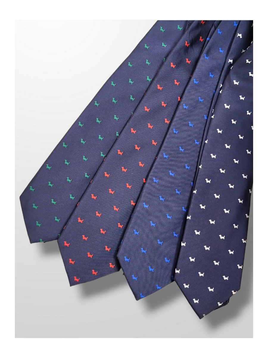 Corbata azul con perritos