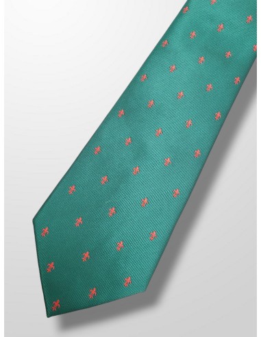 Corbata verde flor de lis