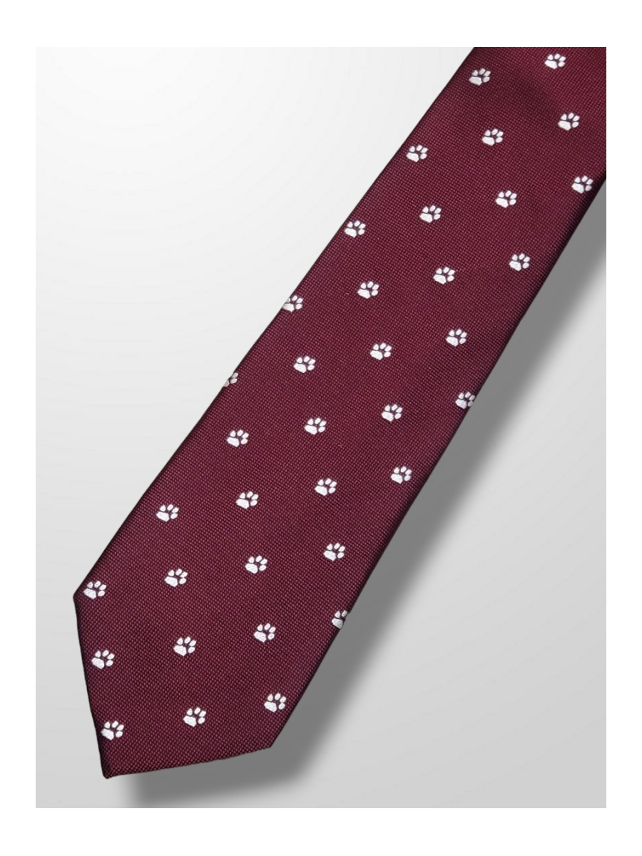 Corbata burdeos huella 2