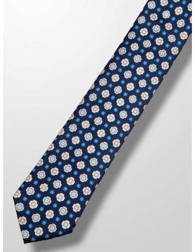 Corbata geometrica azul