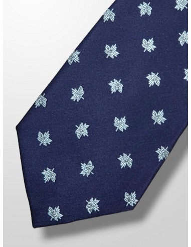 Corbata azul hojas de parra