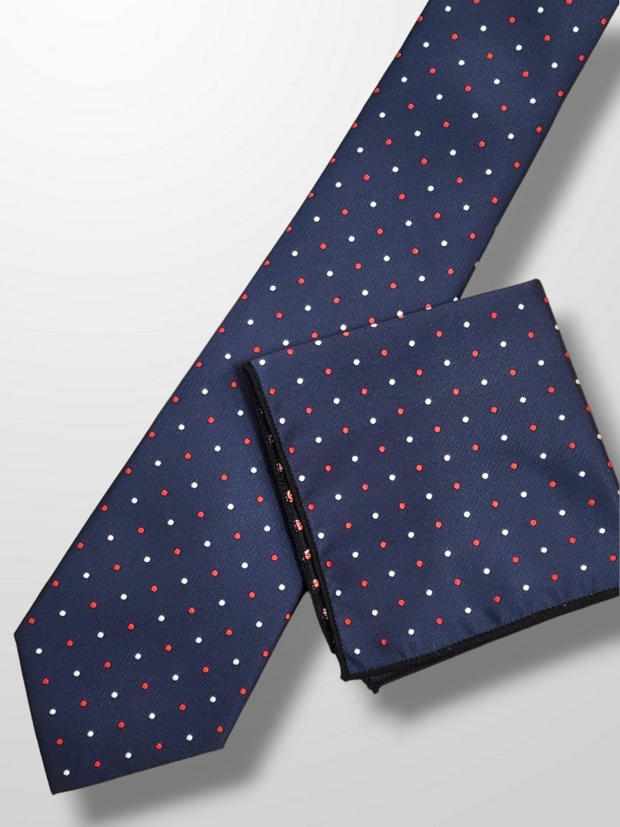 Corbata azul topos 2