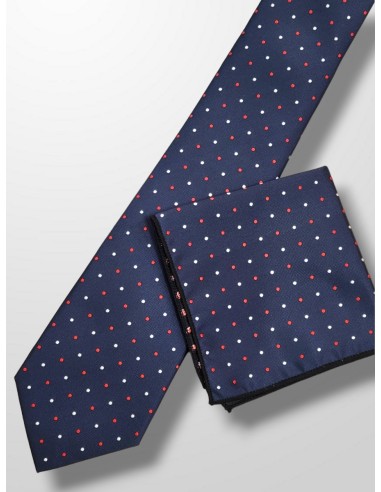 Corbata azul topos