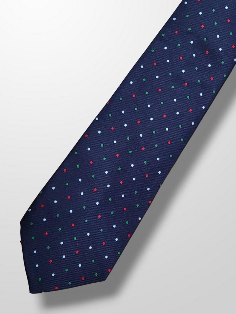 Corbata azul topos 2