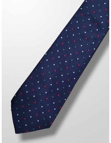 Corbata azul topos