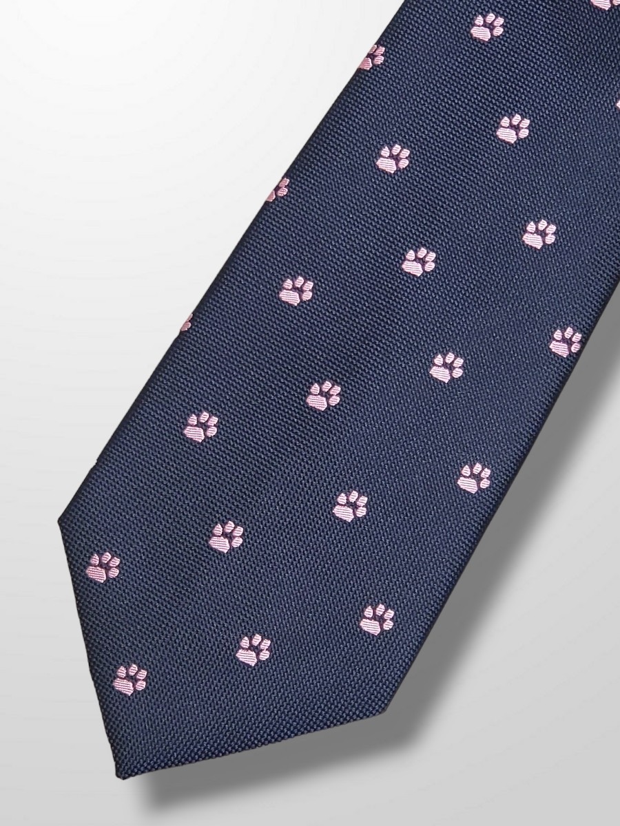 Corbata azul huella 2