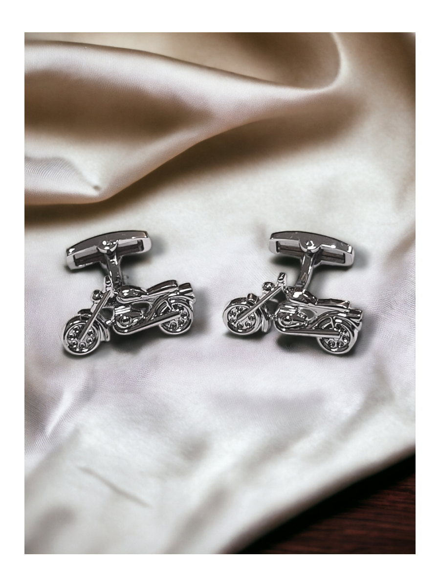 Gemelos motos plateado