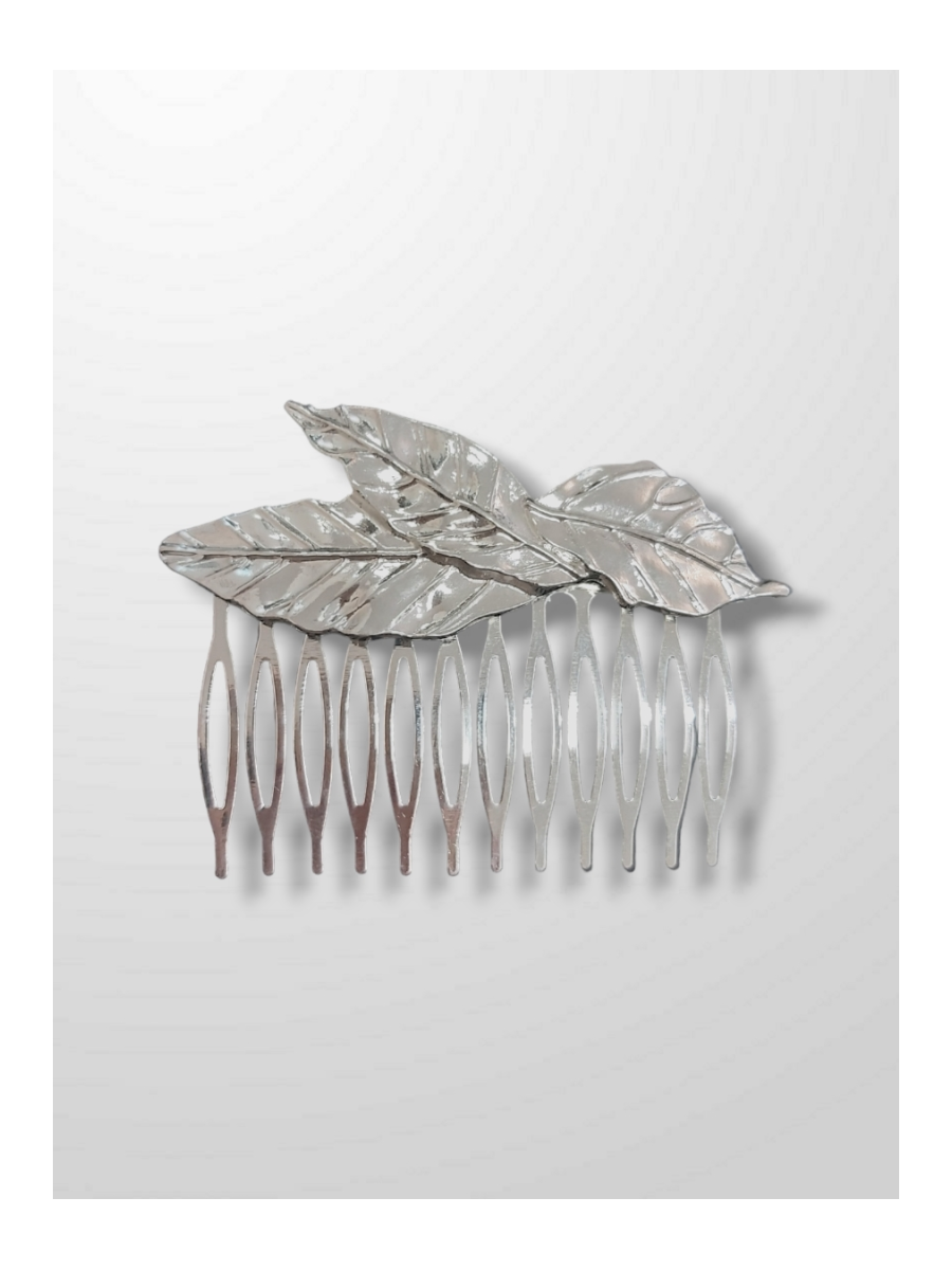 Peinecillo plata tres hojas