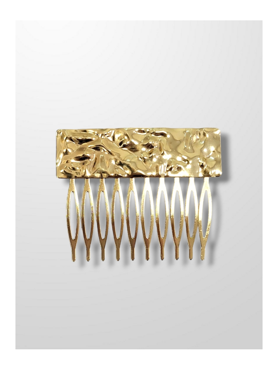 Peinecillo dorado rectangular