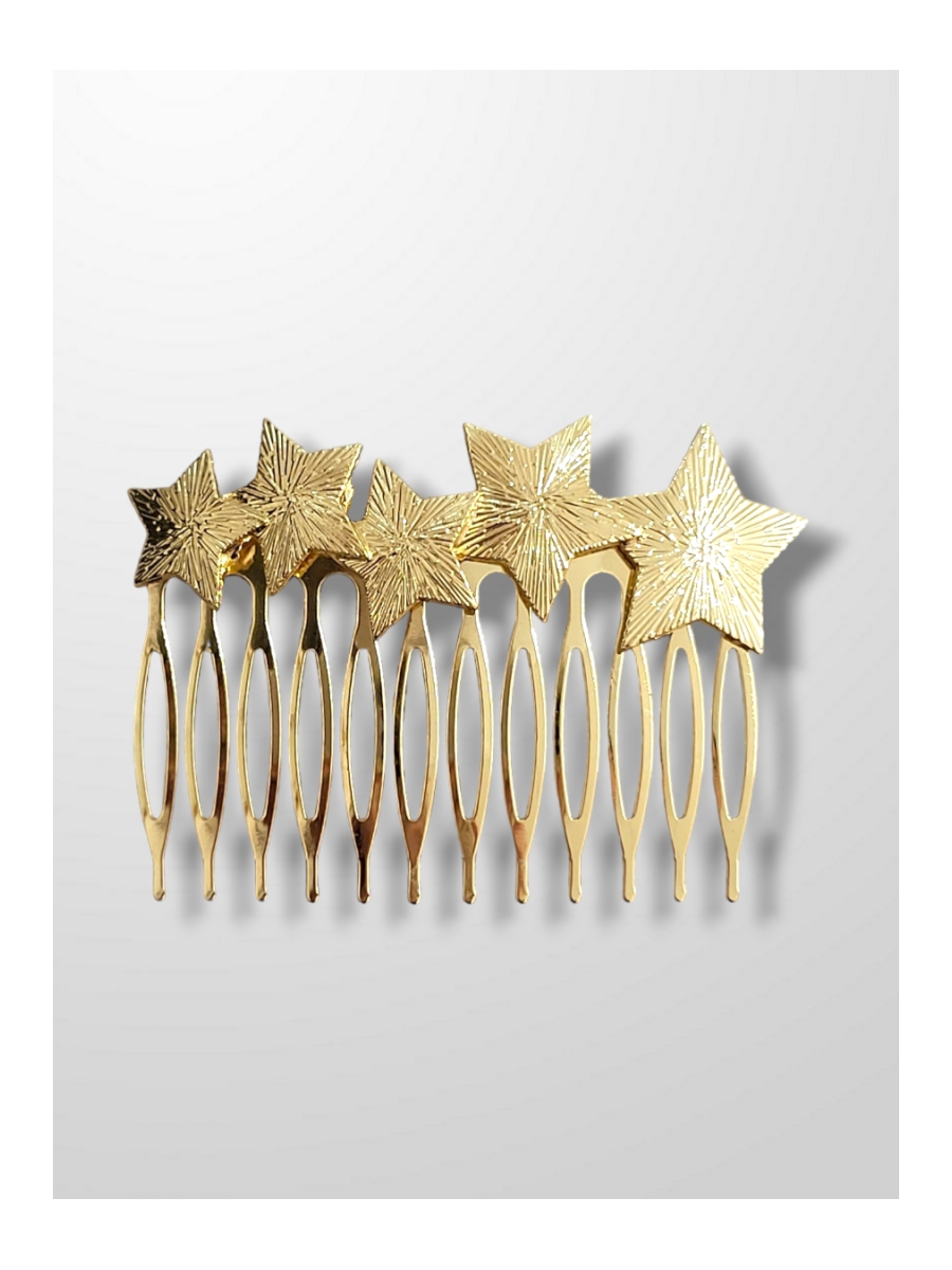 Peinecillo dorado estrellas