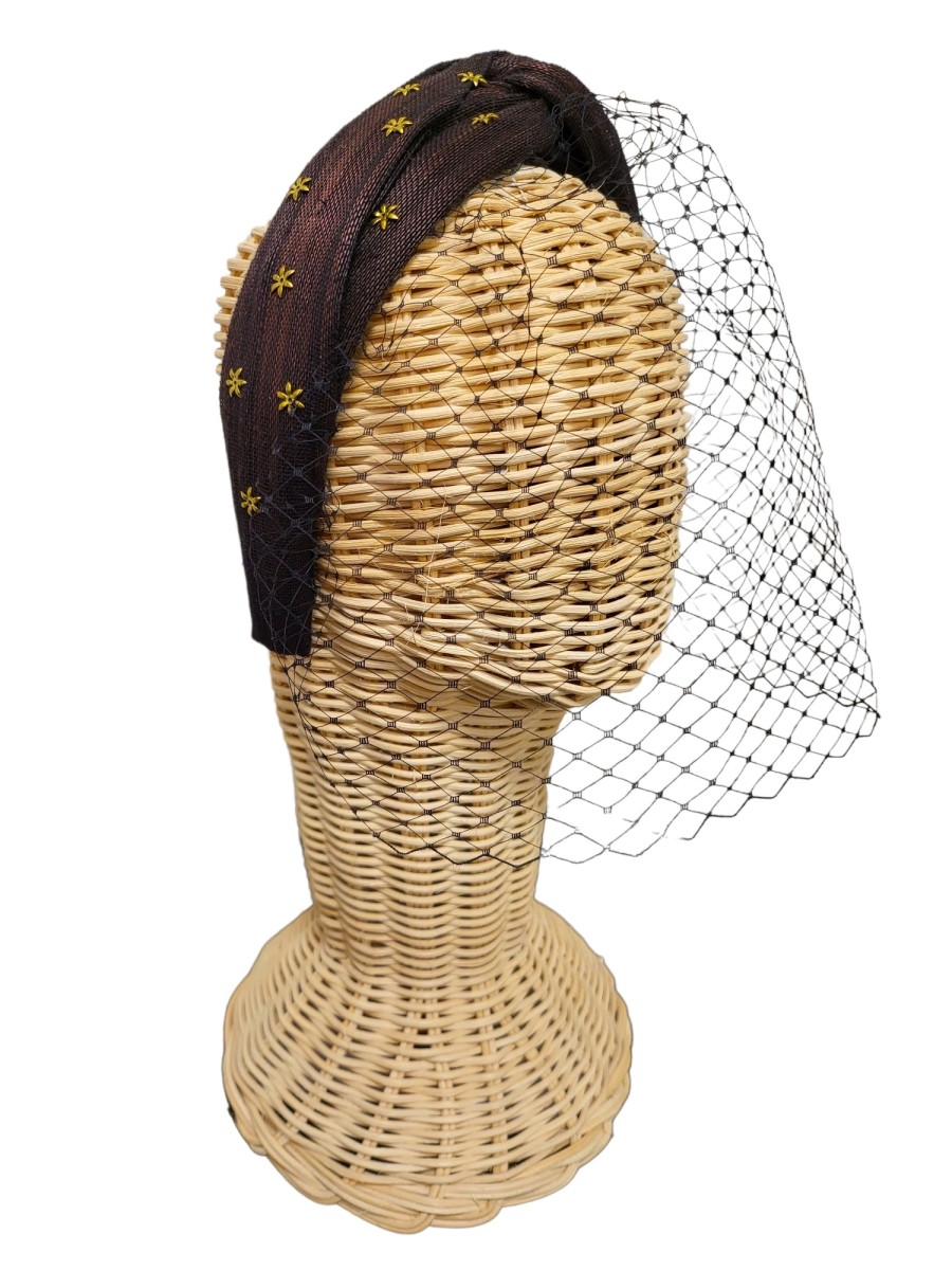 Diadema sinamay mini estrellas