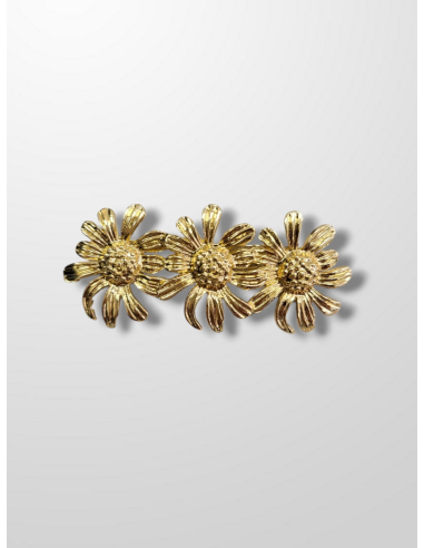 Broche dorado tres girasoles