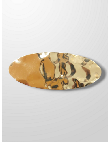 Broche dorado ovalado martele