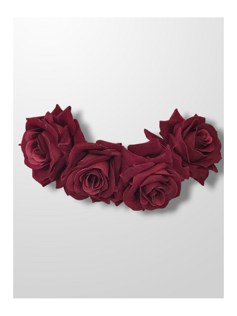 Corona rosas terciopelo